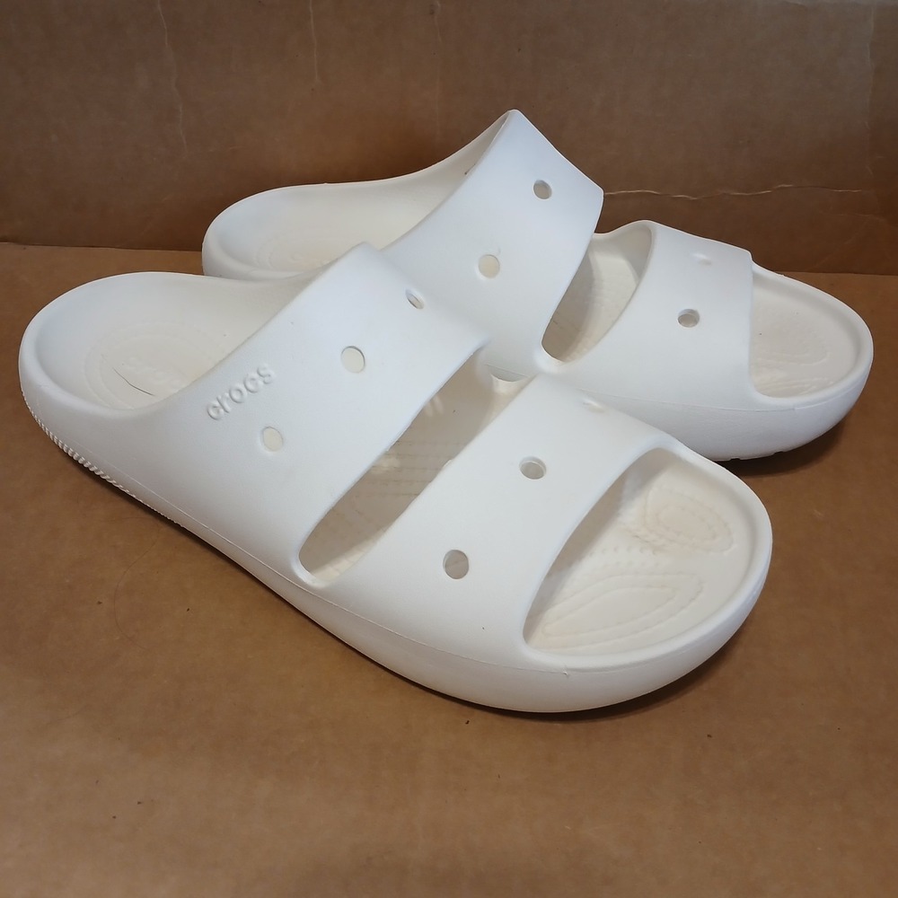 Crocs Classic Sandal White Lightweight Slip On Mens 8 Womens 10 Waterproof